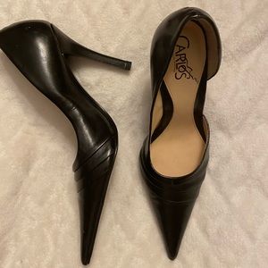 Carlos Santana Black Pointy Heels